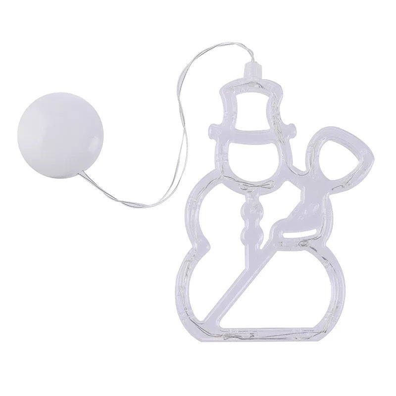 Christmas LED Suction Cup Lights Party Window Decor Lamps Battery Powered