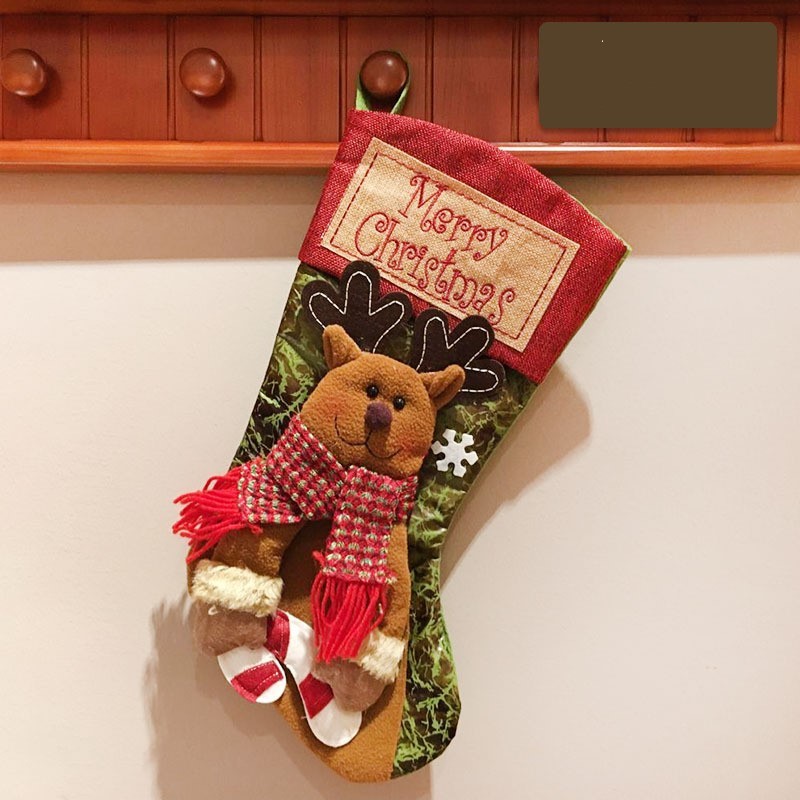 Christmas Stocking Socks Candy Bag Gift