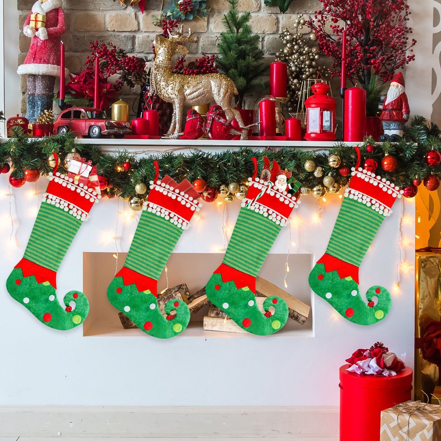 Fashion Simple Christmas Stockings Christmas Elf Decoration