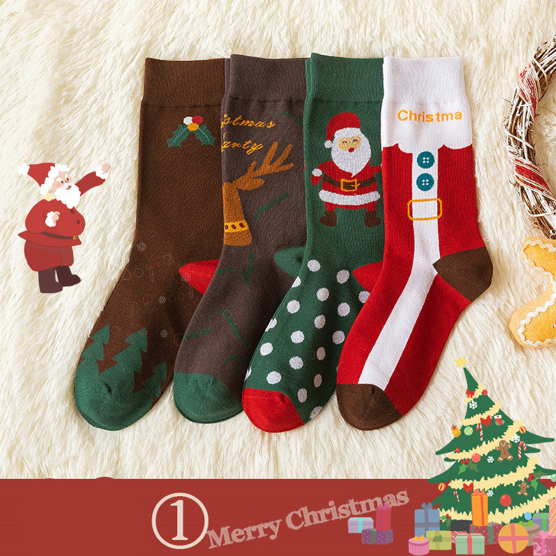 Christmas school style cute illustration stockings