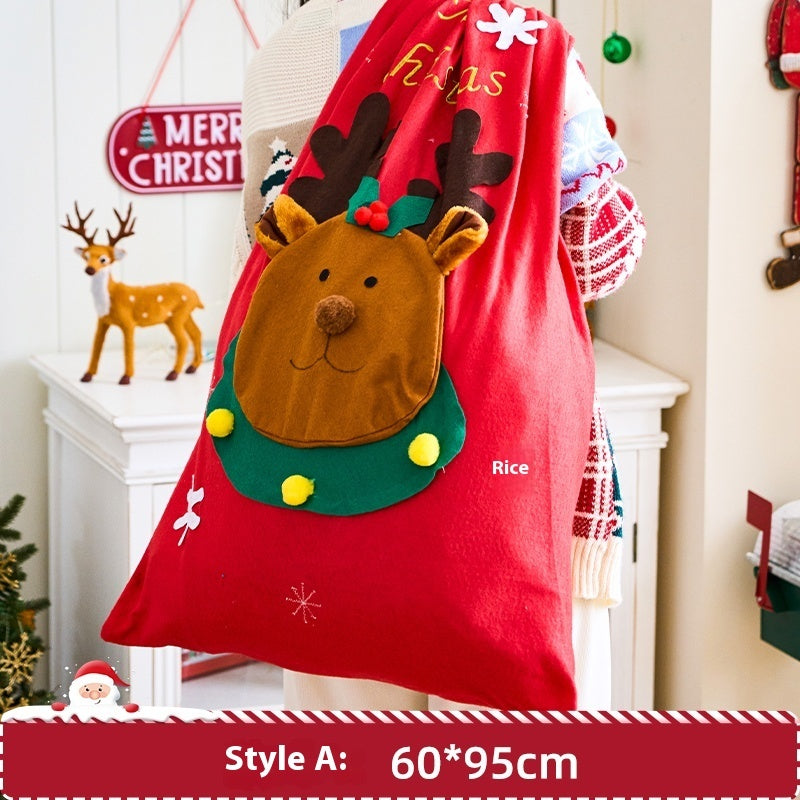 Santa Claus's Large Gift Bags Christmas Eve Candy Gift Bag