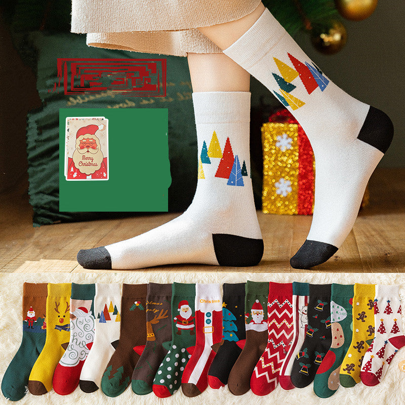 Christmas school style cute illustration stockings