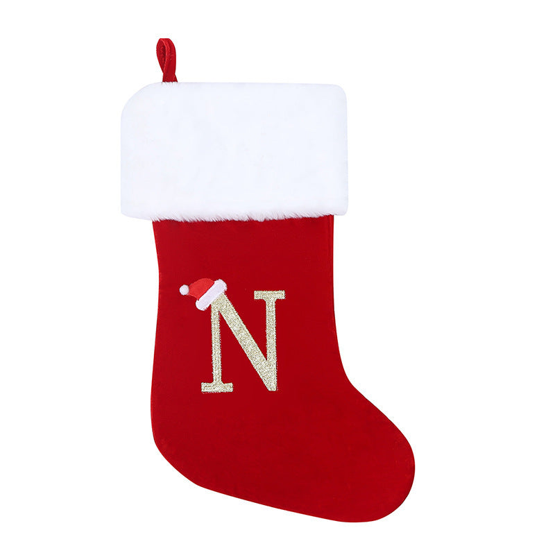 Christmas Letter Christmas Stockings Decorative Pendant