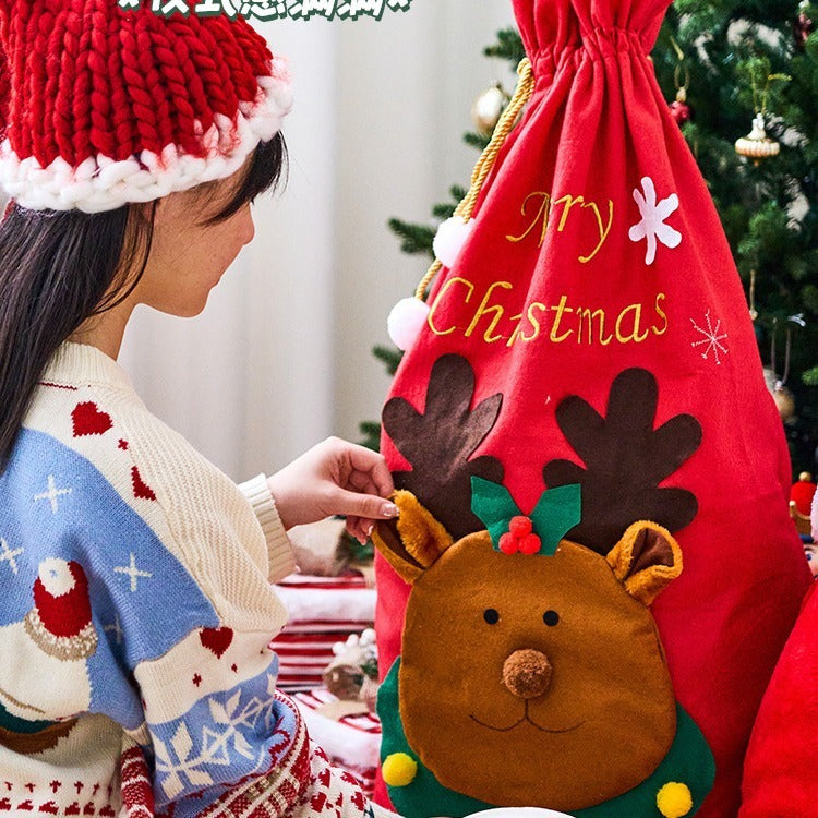 Santa Claus's Large Gift Bags Christmas Eve Candy Gift Bag