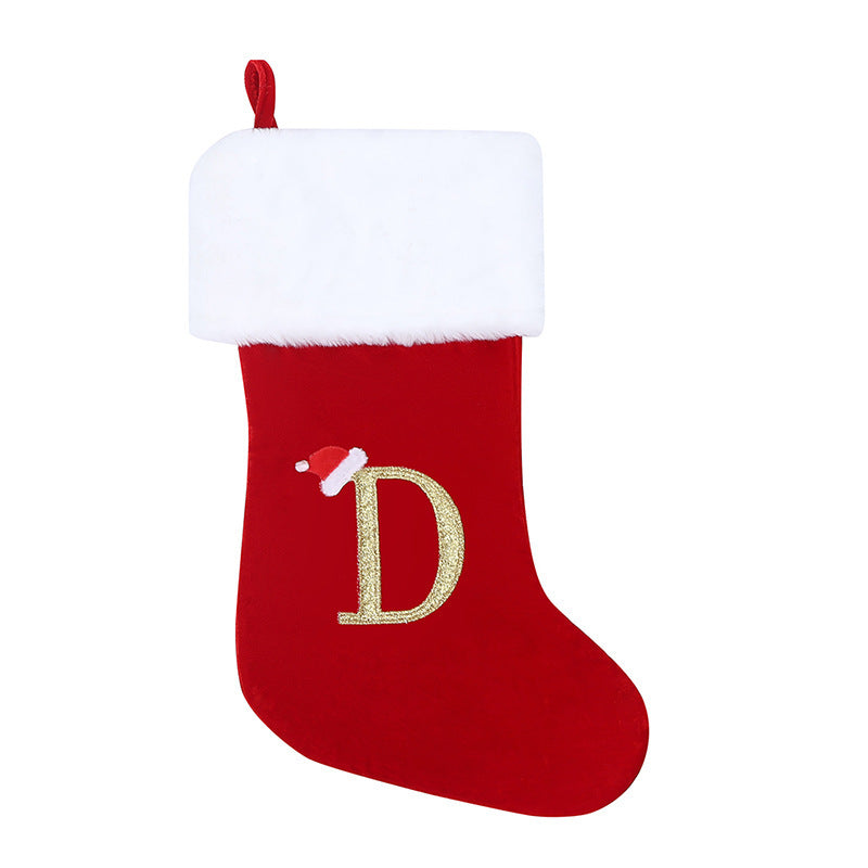 Christmas Letter Christmas Stockings Decorative Pendant