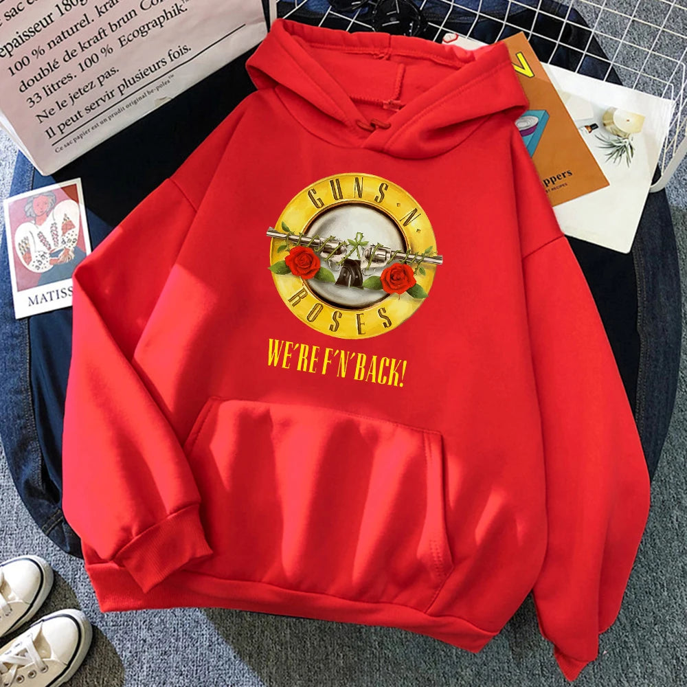 Guns N' Roses We'Re Back Retro Street Style Hoodie Breathable Pullover