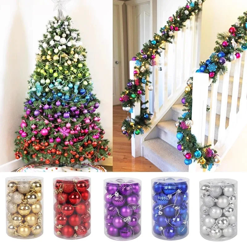 34pcs 4cm Christmas Tree Decoration