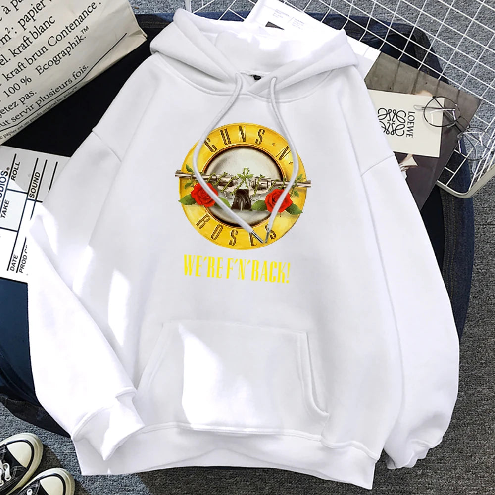 Guns N' Roses We'Re Back Retro Street Style Hoodie Breathable Pullover