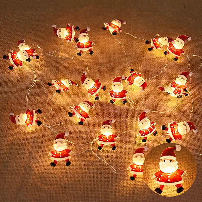 2M 20LED Santa Claus Snowflake LED Light String Christmas Decoration